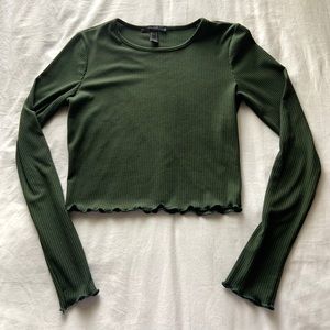 Green long sleeve top